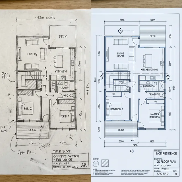 Du croquis à main levée à la CAO